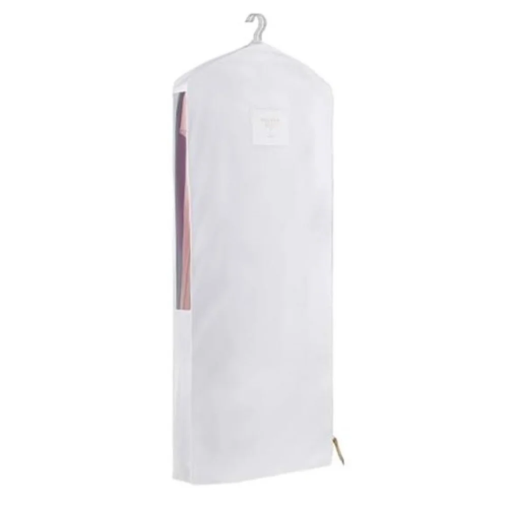 Organic Cotton Garment Bag Long Dress Bag Moth Proof Clothes Hanging Storage